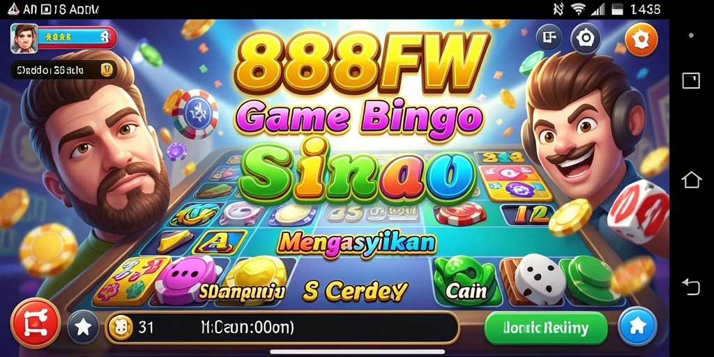 Tampilan gameplay Bingo yang menarik dan penuh warna.