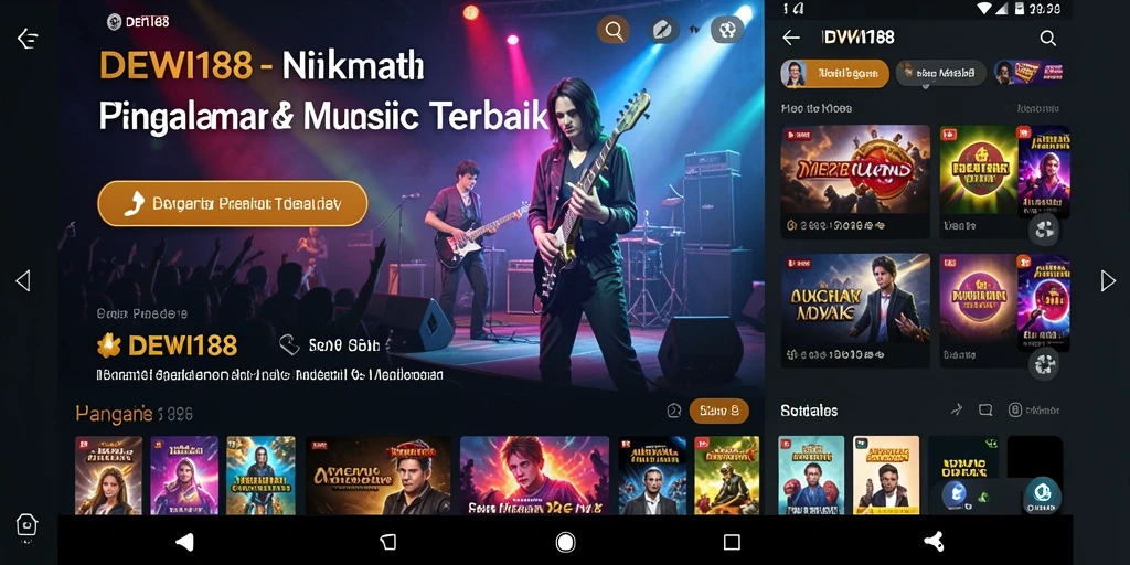 Tampilan gameplay DEWI188 dengan berbagai fitur musik yang menarik.