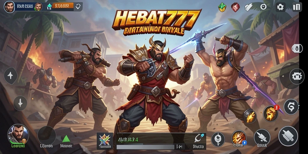 Menampilkan gameplay seru dalam pertarungan Battle Royale yang mendebarkan.
