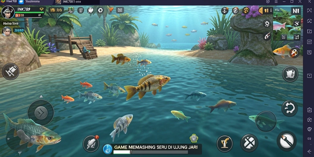 Gameplay menarik dalam memancing di INK789 dengan variasi ikan yang beragam.