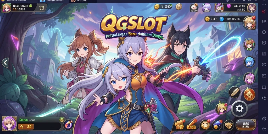 Tampilan screenshot QQSLOT yang menampilkan aksi seru karakter Anime.