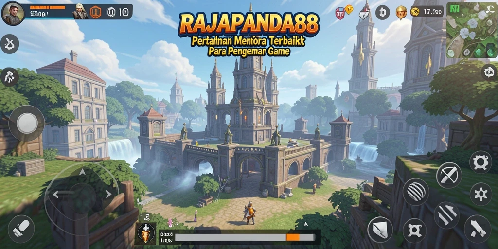 Screenshot gameplay RAJAPANDA88 menampilkan aksi menara pertahanan yang mendebarkan.